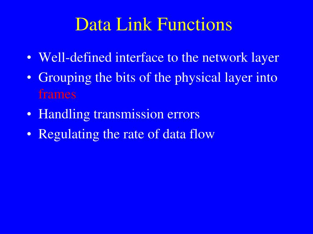 PPT The Data Link Layer PowerPoint Presentation, free download ID