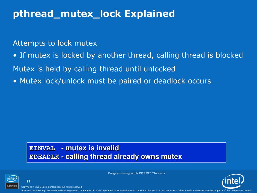 PPT Programming with POSIX* Threads PowerPoint Presentation, free download ID3290741