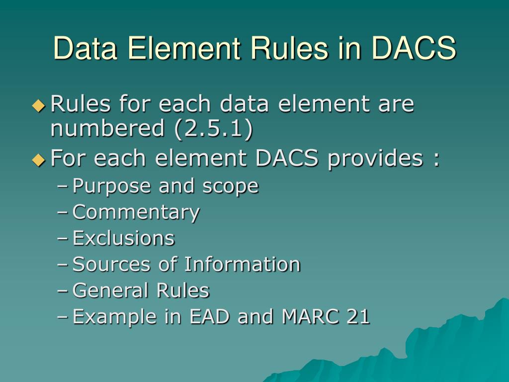 PPT DACS PowerPoint Presentation, free download ID3290800