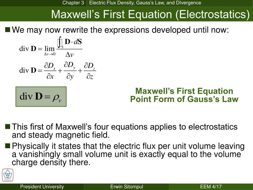 PPT Application of Gauss’s Law Differential Volume