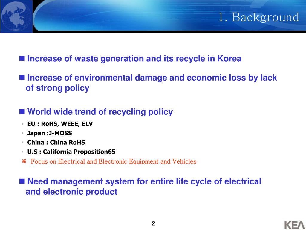 PPT Act for Resource Recycling of Electrical and Electronic Equipment