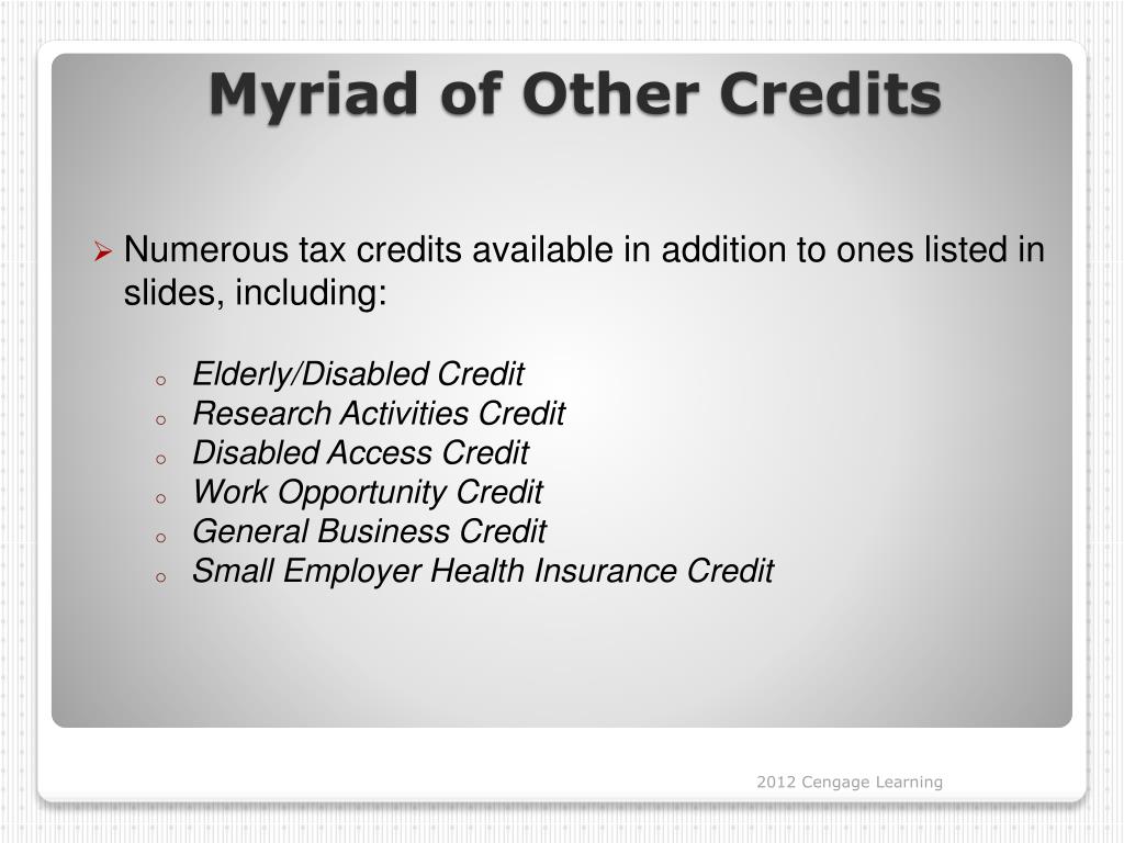 PPT CHAPTER 6 Credits & Special Taxes PowerPoint Presentation, free