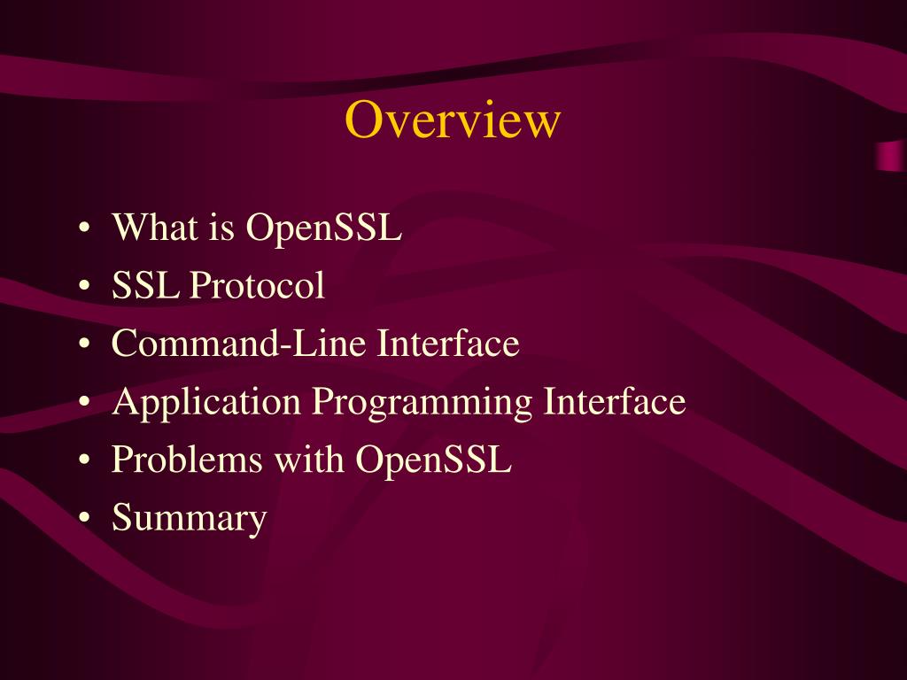 PPT Introduction to OpenSSL PowerPoint Presentation, free download ID3293812