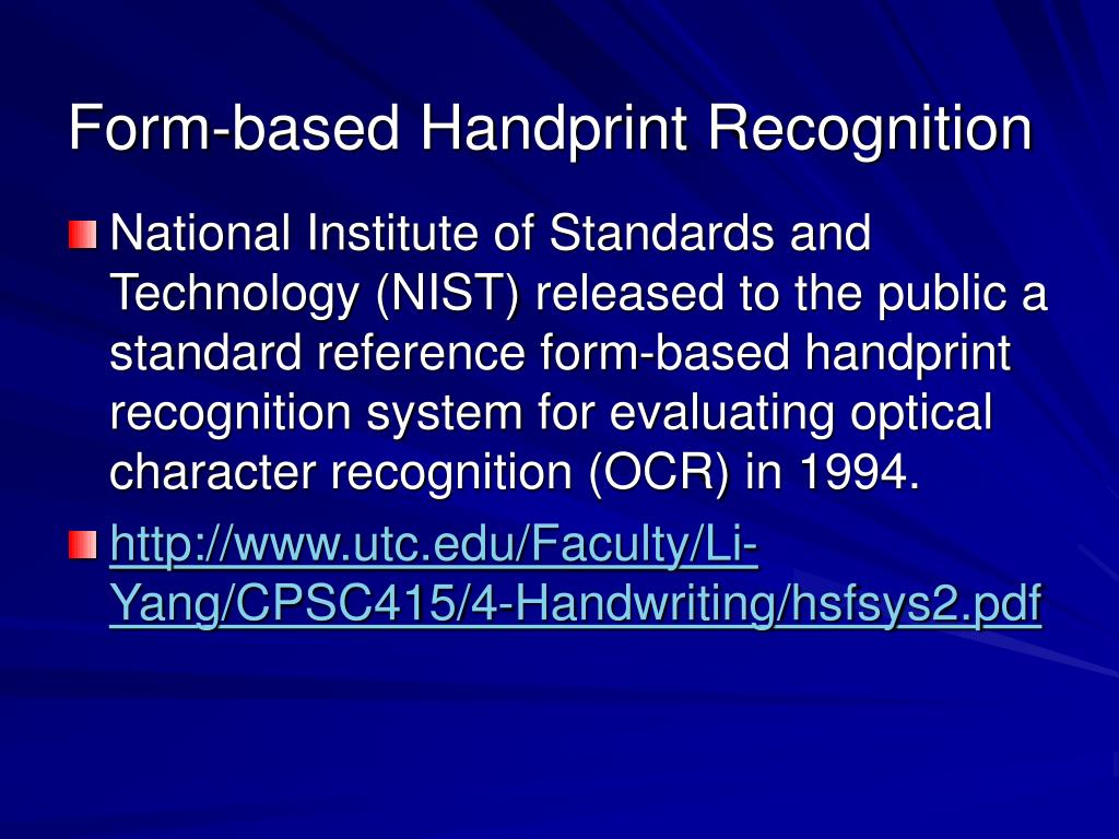 PPT Handwriting Recognition PowerPoint Presentation, free download