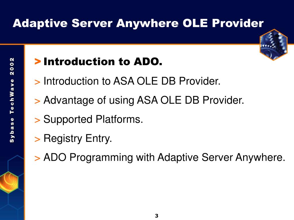 PPT M415 Using Adaptive Server Anywhere and UltraLite with Visual