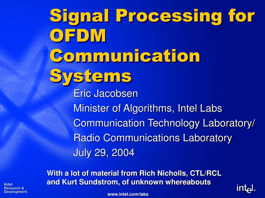 PPT Signal Processing for OFDM Communication Systems PowerPoint