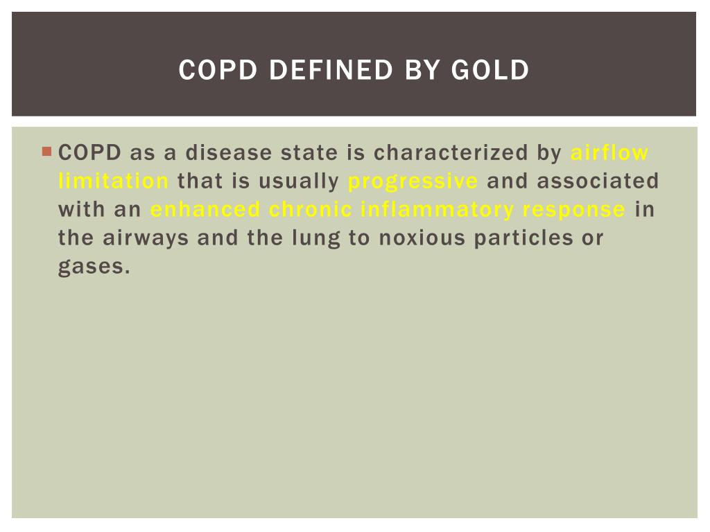 PPT New COPD GOLD Classification PowerPoint Presentation, free