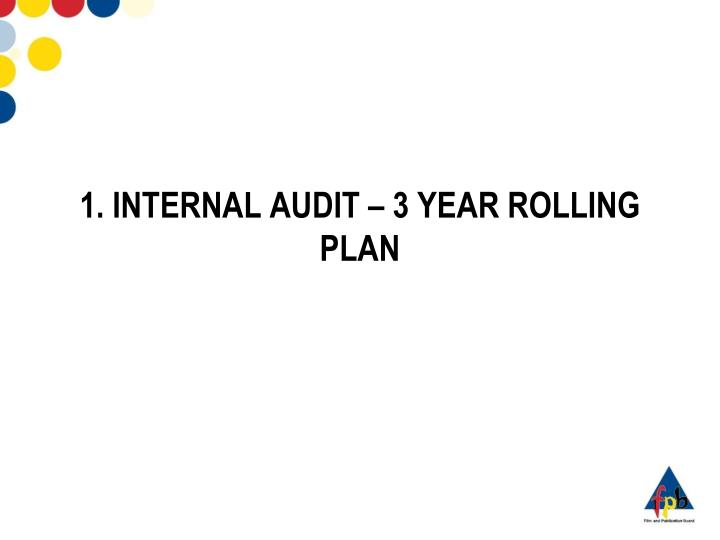 PPT 1. INTERNAL AUDIT 3 YEAR ROLLING PLAN PowerPoint Presentation