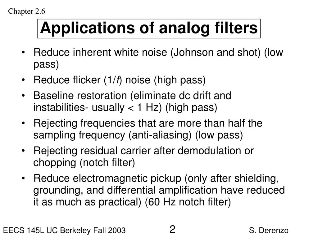 PPT General Types of Analog Filters PowerPoint Presentation, free
