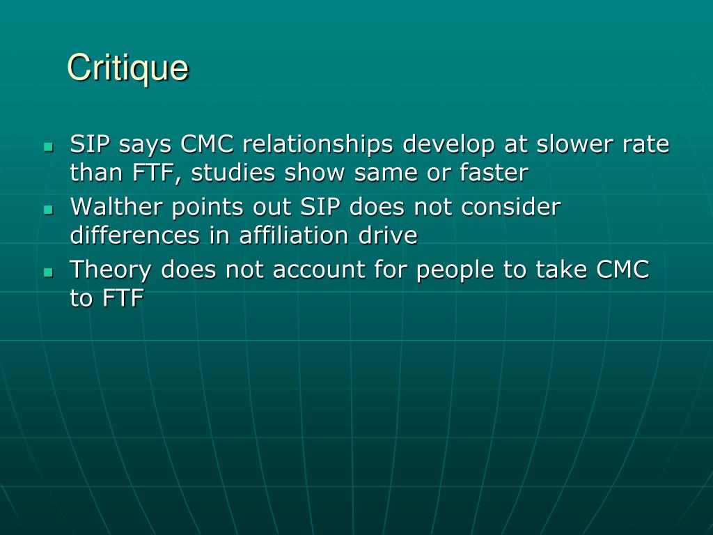 PPT Social Information Processing Theory PowerPoint Presentation