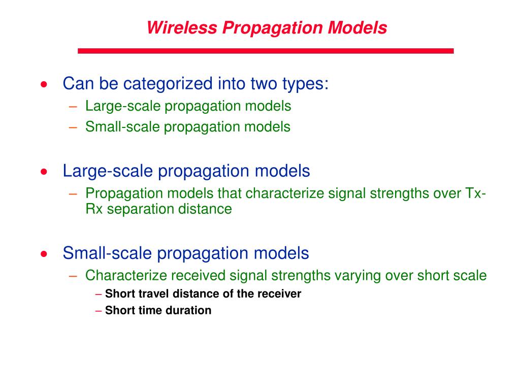 PPT Lecture 3 Wireless Channel Propagation Model PowerPoint