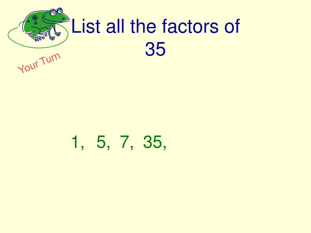 PPT Factors and Greatest Common Factors (GCF) PowerPoint Presentation