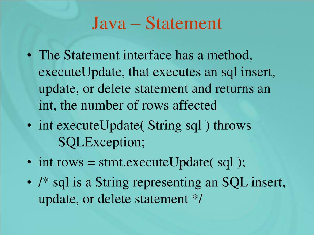 PPT Java Database access PowerPoint Presentation, free download