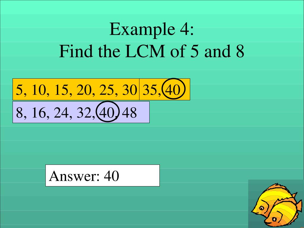 PPT Review Least Common Multiples and Greatest Common Factors