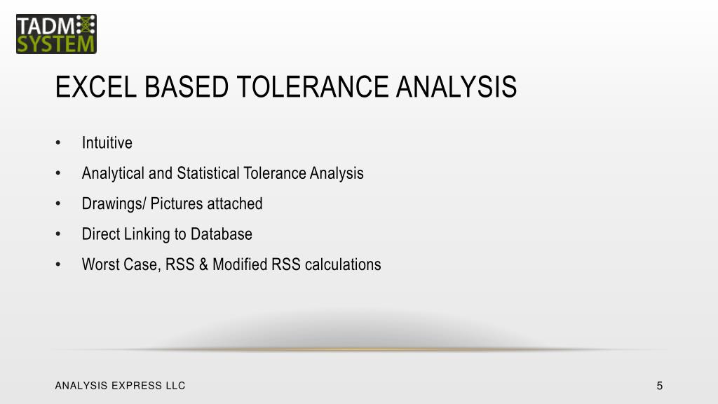 PPT Tolerance Analysis and Dimensional Management (TADM ) PowerPoint