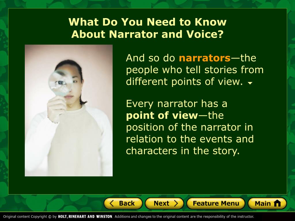 PPT What Do You Need to Know About Narrator and Voice? PowerPoint