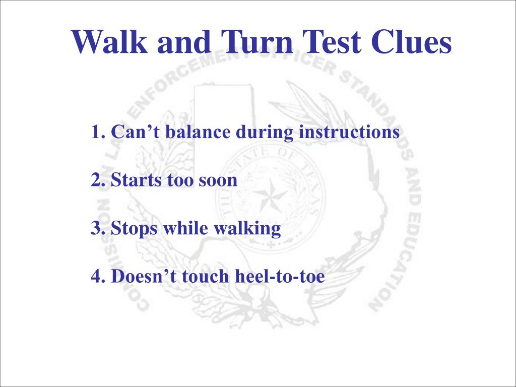 PPT Concepts and Principles of the Standardized Field Sobriety Tests