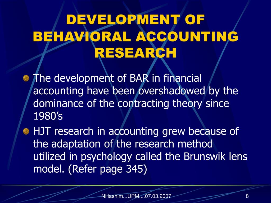 PPT BEHAVIORAL RESEARCH IN ACCOUNTING PowerPoint Presentation, free