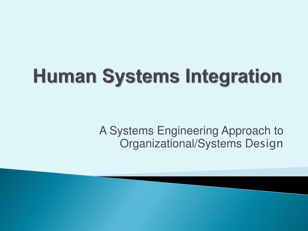 PPT Human Systems Integration PowerPoint Presentation, free download