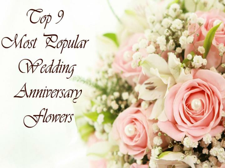 PPT Popular Wedding Anniversary Flowers PowerPoint Presentation ID