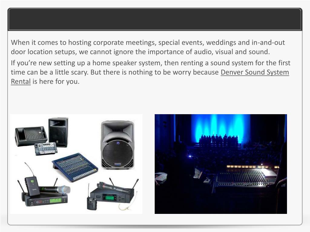 PPT Sound System Rental Denver Denver Laptop Rental PowerPoint