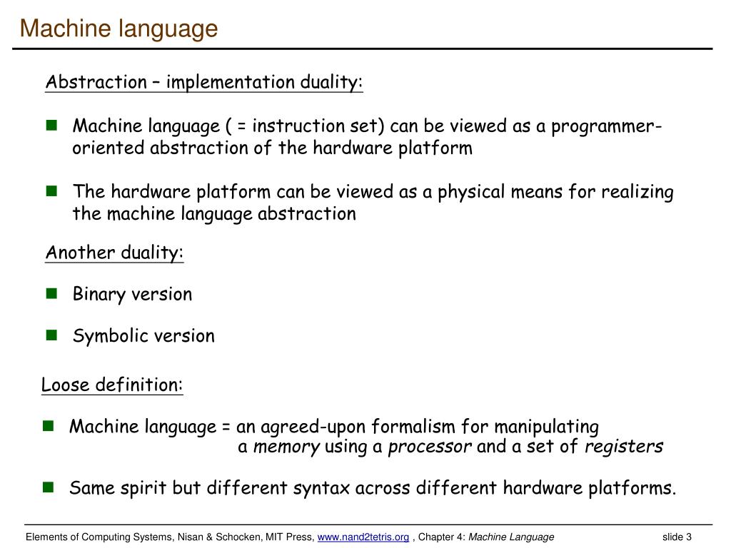 PPT Machine (Assembly) Language PowerPoint Presentation, free download ID3315627