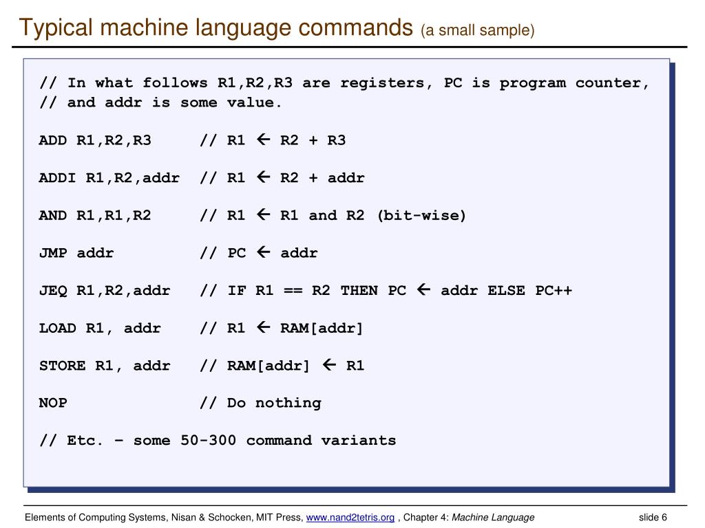 PPT Machine (Assembly) Language PowerPoint Presentation, free