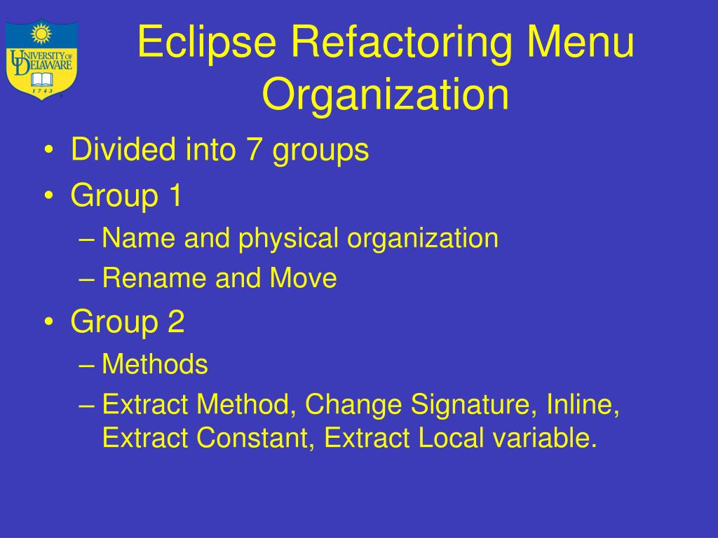 PPT Demo of Software Refactoring with Eclipse PowerPoint Presentation