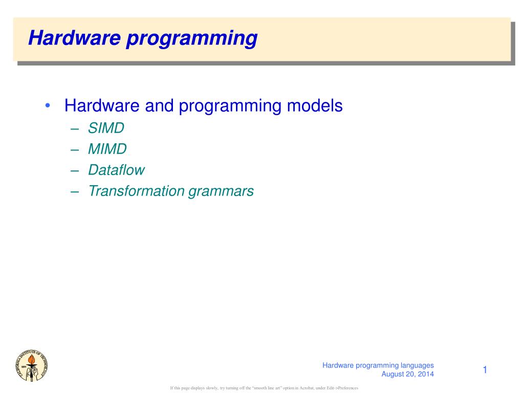 PPT Hardware programming PowerPoint Presentation, free download ID