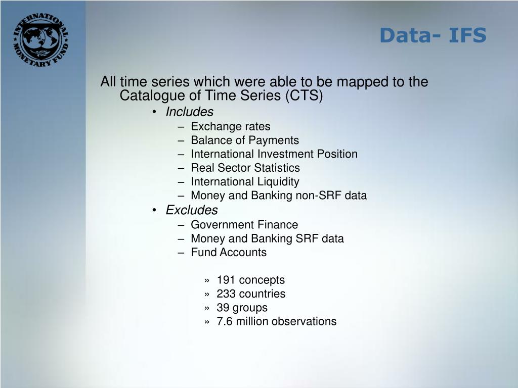 PPT IMF Approach to Storing Metadata with Macroeconomic Statistics