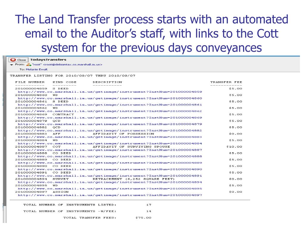 PPT Marshall County Real Estate Workflow PowerPoint Presentation