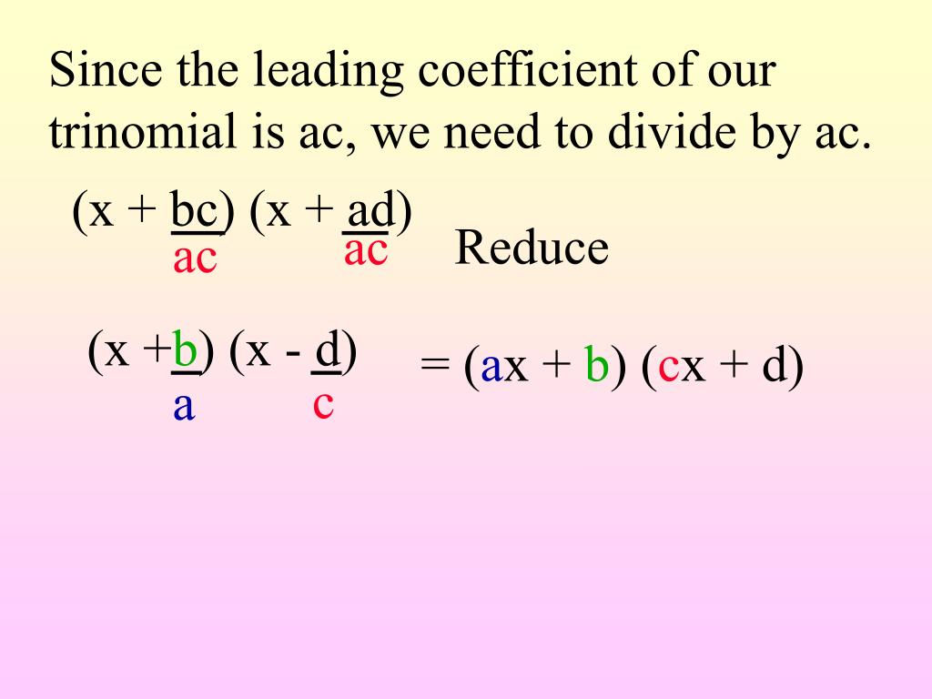 PPT Factoring Polynomials The Diamond Method PowerPoint Presentation