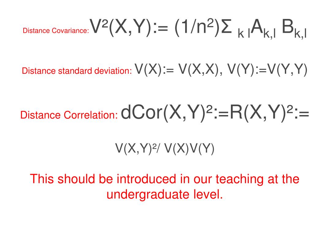 PPT Distance Correlation EStatistics PowerPoint Presentation, free download ID3322359