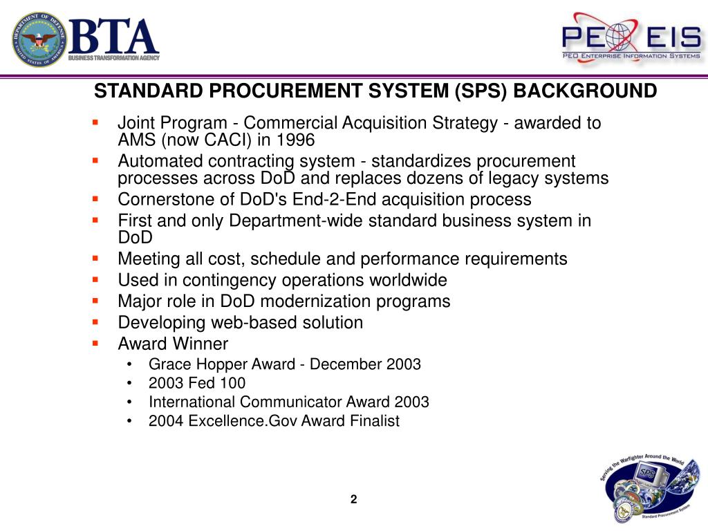 PPT STANDARD PROCUREMENT SYSTEM Contingency (SPSC) INFORMATION