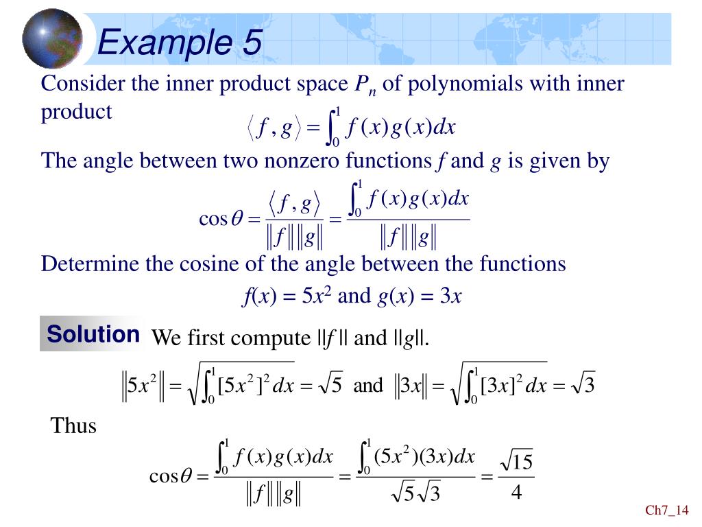PPT Chapter 7 Inner Product Spaces PowerPoint Presentation, free