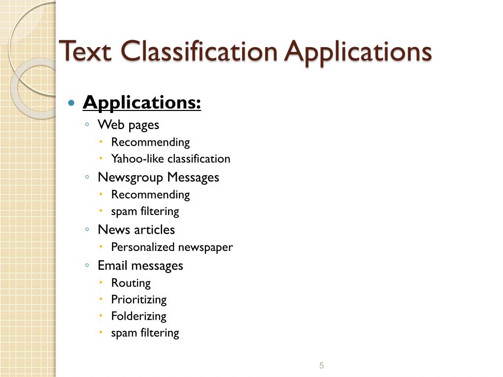 PPT TEXT CLASSIFICATION PowerPoint Presentation, free download ID