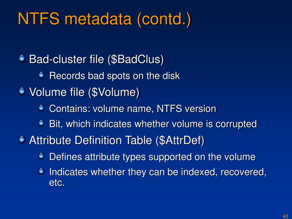 PPT NTFS PowerPoint Presentation, free download ID3328857
