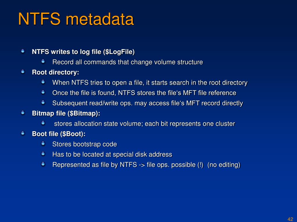 PPT NTFS PowerPoint Presentation, free download ID3328857