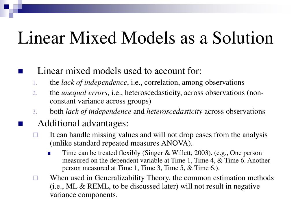PPT Linear Mixed Models An Introduction PowerPoint Presentation