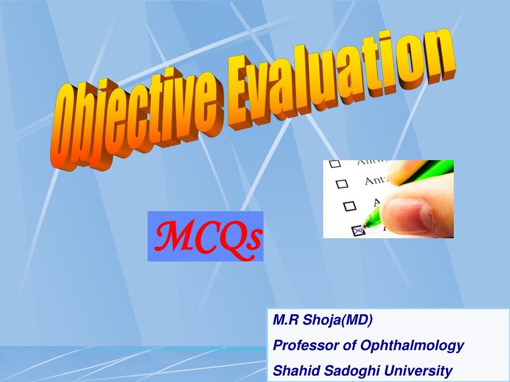 PPT Objective Evaluation PowerPoint Presentation, free download ID
