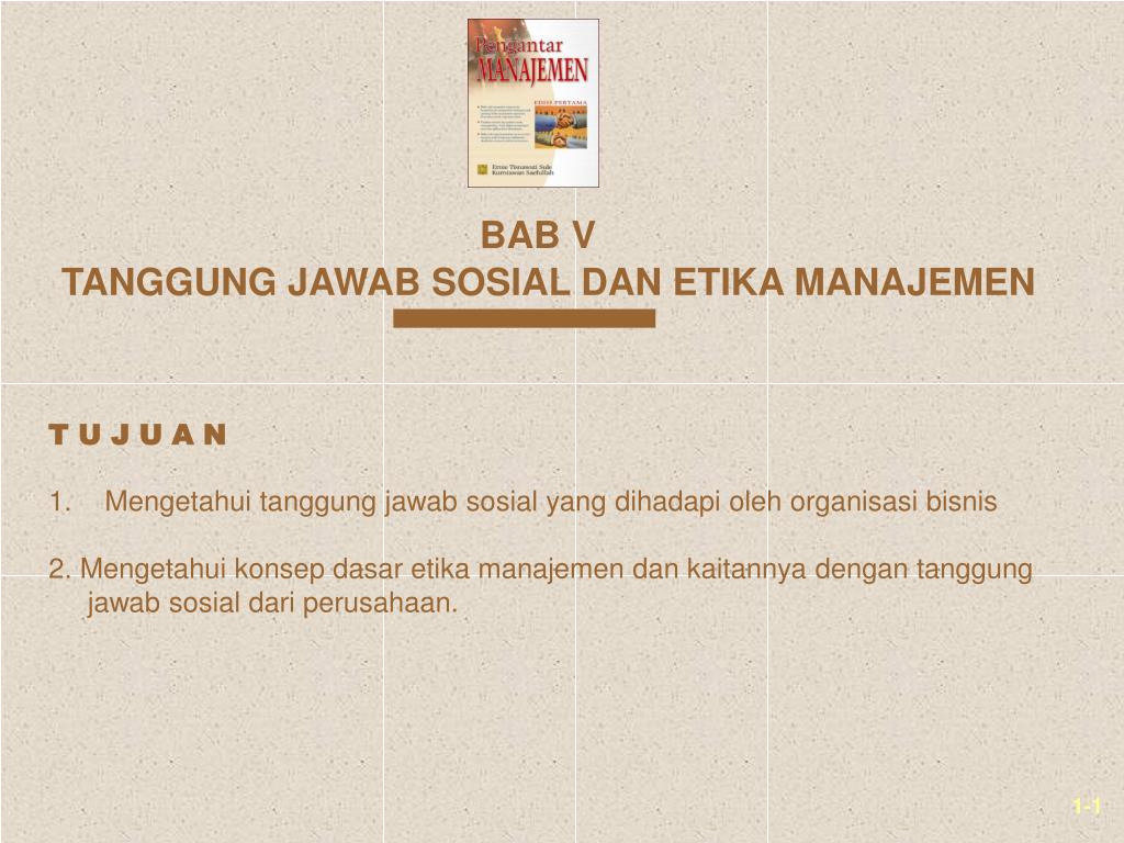 PPT TANGGUNG JAWAB SOSIAL DAN ETIKA MANAJEMEN PowerPoint Presentation