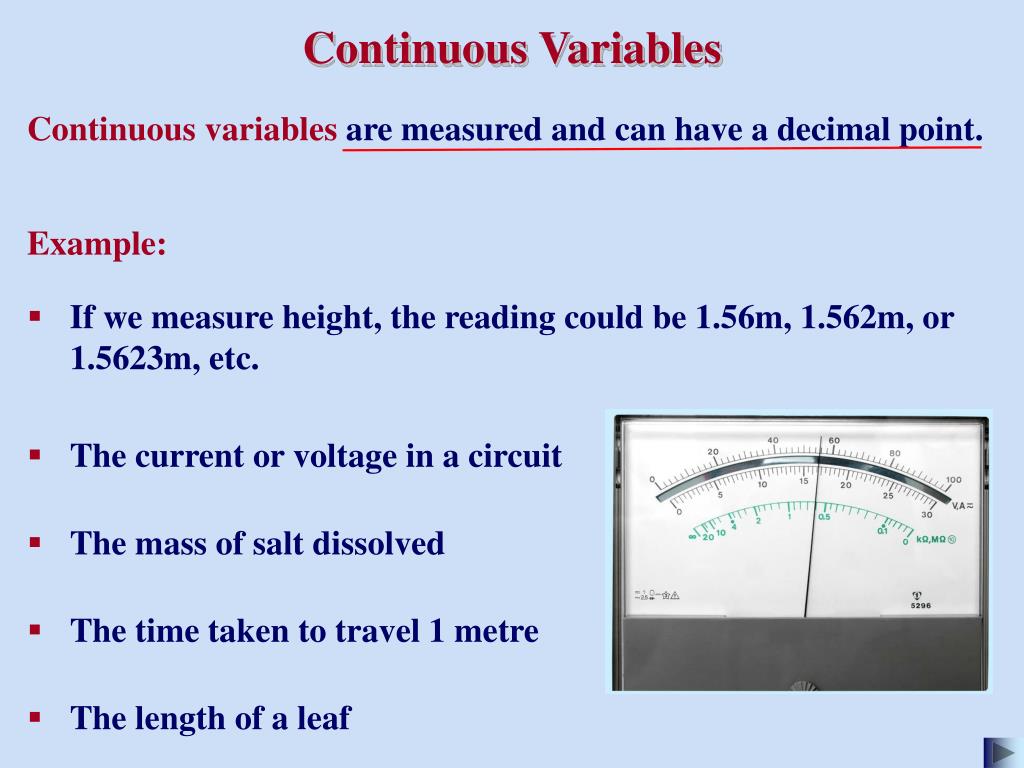 PPT A control variable is one that must be kept constant for a fair