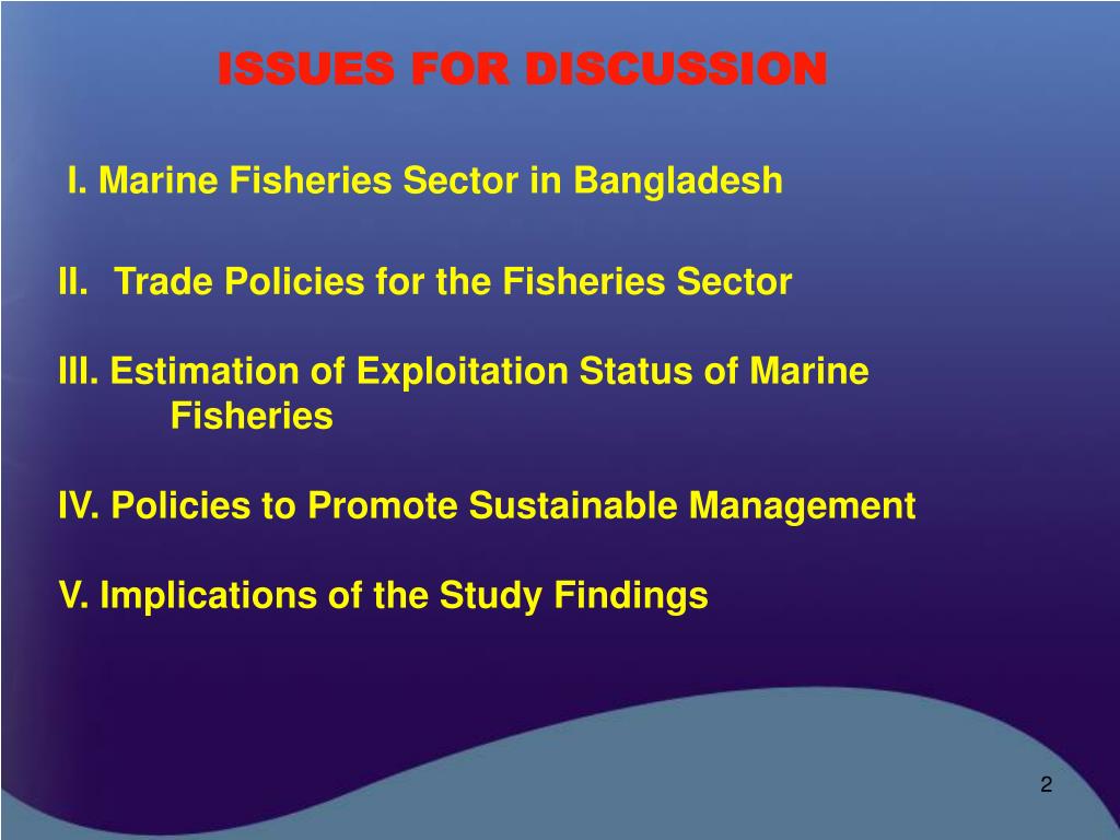 PPT Fisheries Subsidy in an LDC The Case of Marine Fisheries Sector