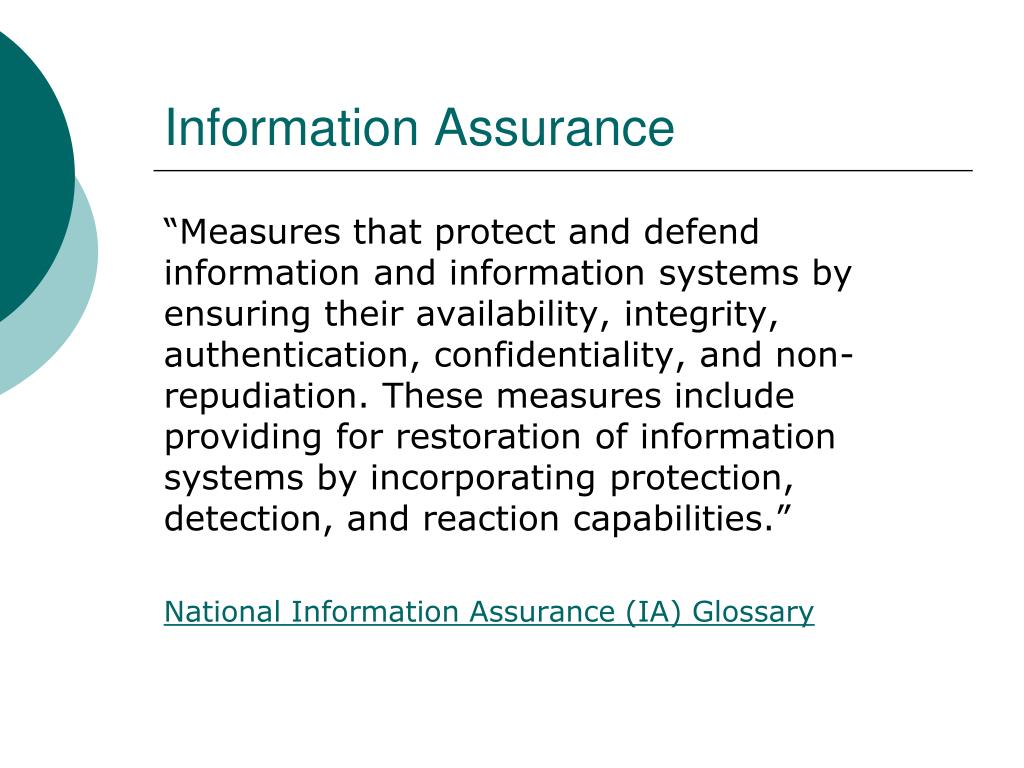 PPT Information Assurance and Security Overview PowerPoint