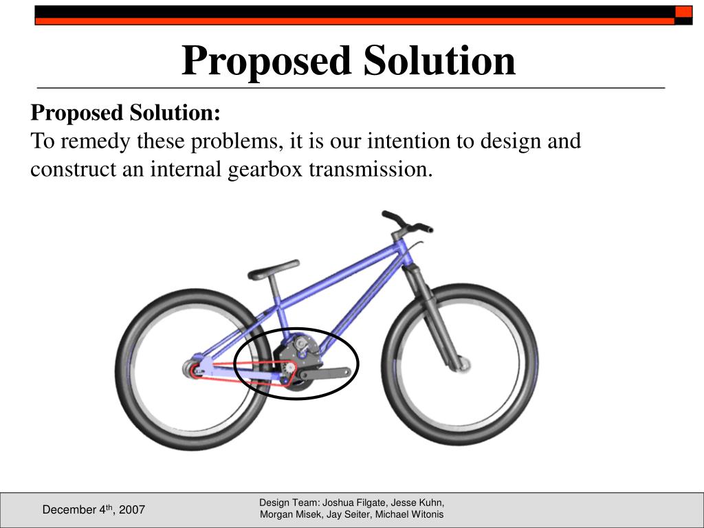PPT Downhill Mountain Bike Gearbox PowerPoint Presentation, free
