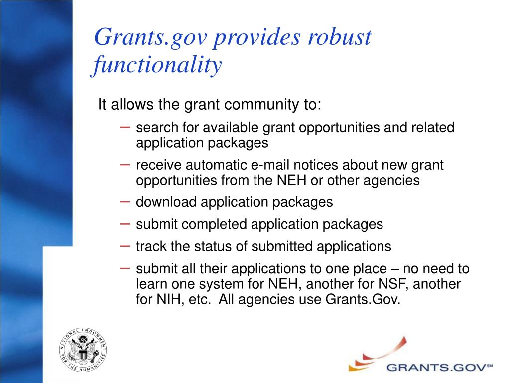 PPT Applying for NEH grants using Grants PowerPoint Presentation