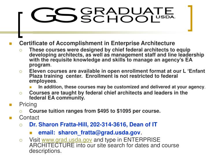 PPT Federal Enterprise Architecture Certification (FEAC