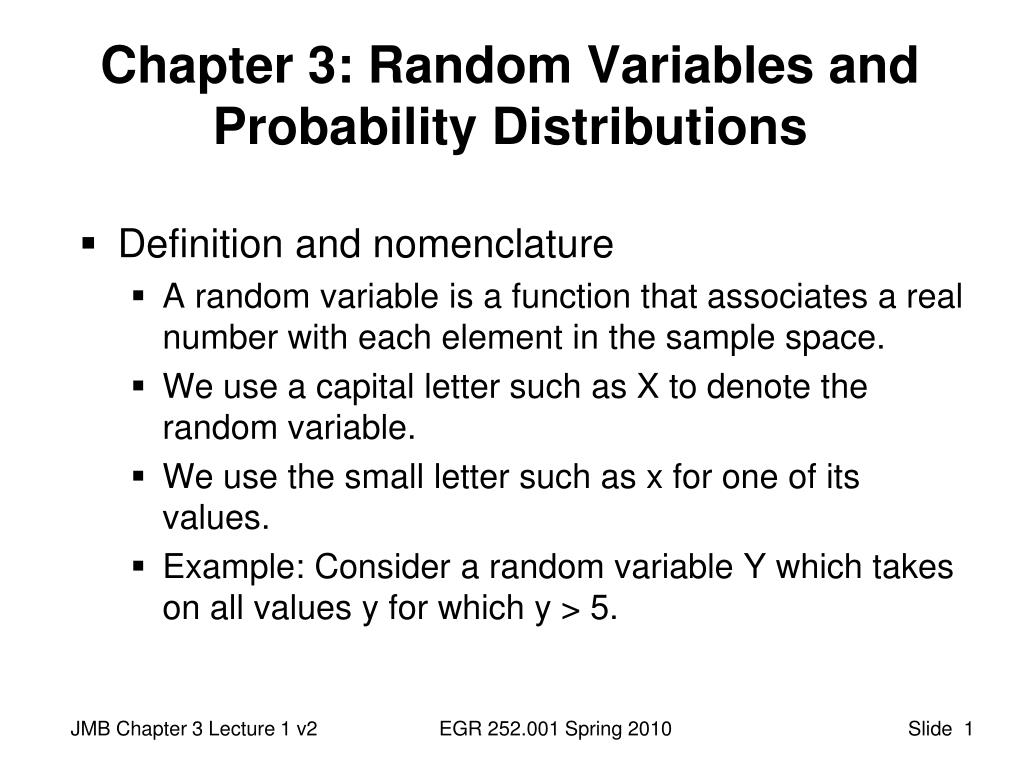 PPT Chapter 3 Random Variables and Probability Distributions