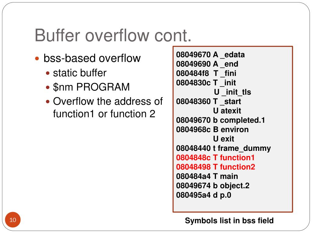 PPT Buffer overflow overview PowerPoint Presentation, free download
