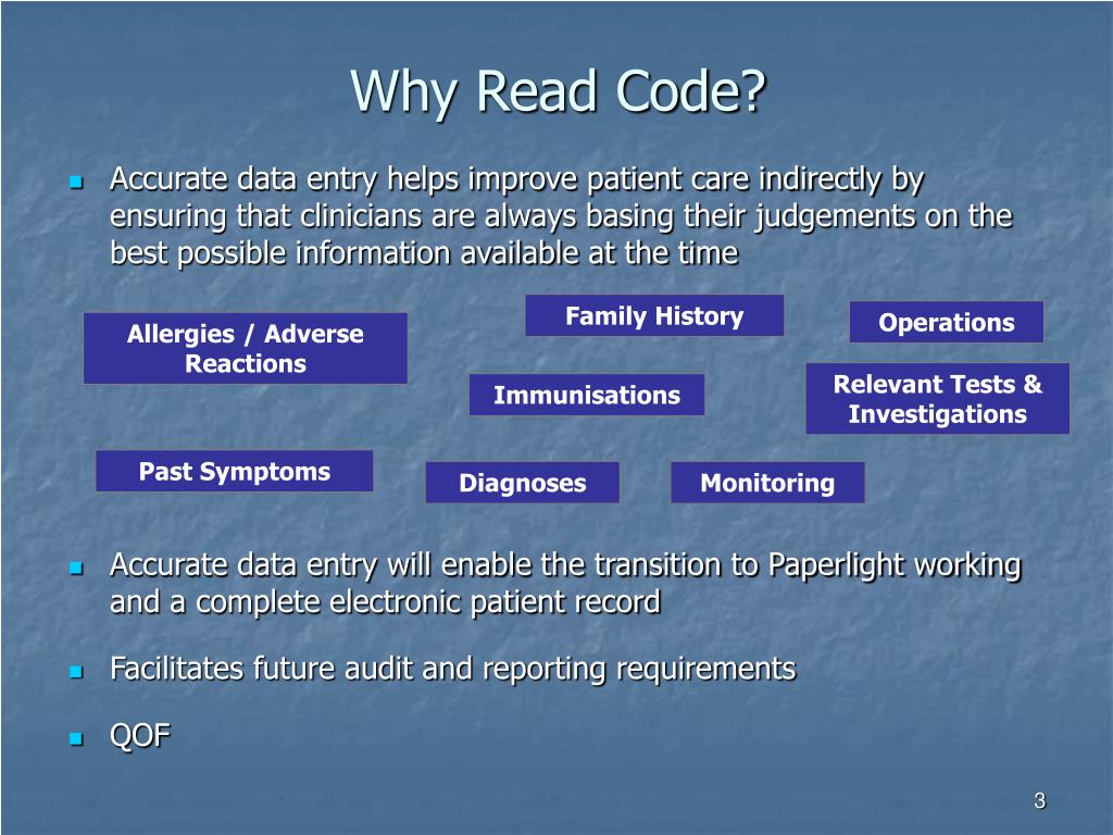 PPT Effective use of Read Codes PowerPoint Presentation, free